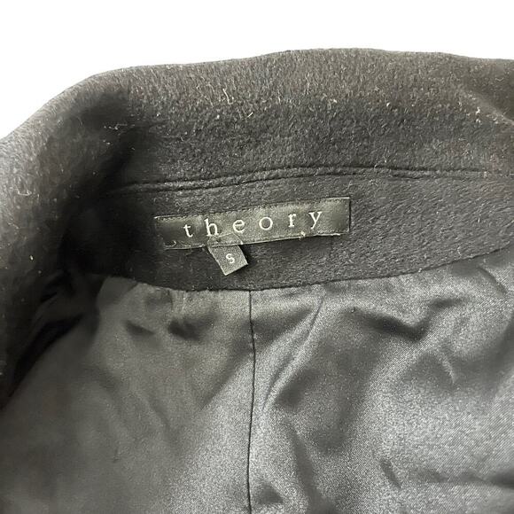 Theory Jacket Womens Small Black Wool Cashmere Angora Old Money Quiet Luxury - Picture 12 of 14